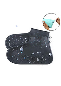 Bộ 2 bọc giày đi mưa silicon chống nước trong suốt co giãn hiệu Coolnice áo mưa cho giày
