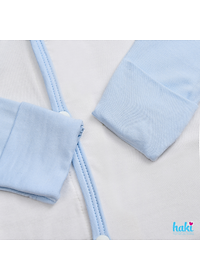 Bộ quần áo sơ sinh cài chéo, tay raglan phối màu vải Bamboo cao cấp Haki BB036, set dài tay cho bé trai bé gái từ 2,5 - 8kg, bộ sơ sinh sợi tre cho bé hàng chính hãng HAKI