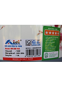 Nồi Cơm Điện Tự Động Nắp Rời Aidi MR-SM 09A (1,8 lít) - Màu Ngẫu Nhiên - Chính Hãng