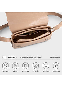 Túi Yuumy ( Thời trang nữ nắp gập size 20 - Túi đeo chéo da Verein YN198 )