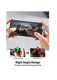 Ugreen UG90577CM460TK vuông góc 90 độ 4 khấc Màu đen Đầu chuyển USB-C sang cổng 3.5mm hỗ trợ Samsung Ipad Xiaomi Oneplus - HÀNG CHÍNH HÃNG