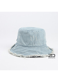 Nón vành tròn, Mũ bucket jean rách nam nữ phong cách cá tính