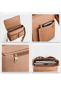 Túi Trita ( Thời trang nam dáng ngang phối ngăn đôi - Túi đeo chéo da RTN6 )