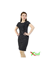 Đầm chấm bi dáng suông che bụng ThoiTrangXinh DL248