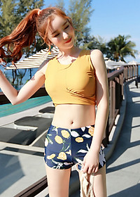 Set Đồ Bơi 3 Mảnh Rực Rỡ Nắng Hè AT167 MayHomes Bộ Đồ Áo Bơi Nữ, Quần Bơi Nữ Và Váy Bơi Nữ