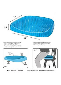 Đệm lót ghế ngồi văn phòng, ô tô xe hơi, xe máy dạng gel 3D silicon chống đau mỏi ê mông - Nệm ngồi mùa hè 2 mặt cực mát, thông thoáng chống nóng bí