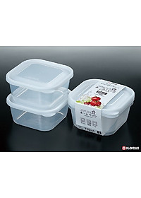 Bộ 2 sản phẩm hộp nhựa cao cấp đựng thực phẩm an toàn, tiện lợi dung tích 750ml - Hàng nội địa Nhật Bản.