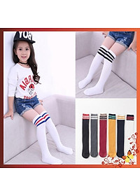 Tất đùi cho bé gái từ 2 đến 8 tuổi phong cách Hàn Quốc - Vớ cao ngang đầu gối, chất liệu mềm co giãn TT003