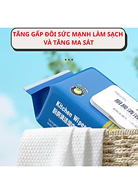 Khăn Ướt Lau Bếp , Lau Tủ , Lau Bàn Ghế,..vv Gói 80 Tờ Không Chất Tẩy Rửa An Toàn Với Da , Siêu Dai Có Thể Giặt Sạch Và Tái Sử Dụng - Hàng Chính Hãng
