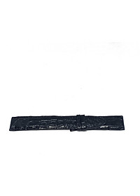 Dây đồng hồ nam nữ Huy Hoàng da cá sấu 2 mặt da màu đen HT8277