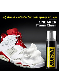 Bộ Vệ Sinh Giày Dép Làm Sạch Chuyên Sâu Giặt Giày gồm 1 bình xịt tạo bọt dung tích 150ml, 1 khăn mềm, 1 bàn chải mềm