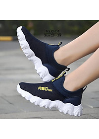 Giày lười bé trai - Giày lưới thể thao êm nhẹ thoáng khí mang mùa hè cho trẻ em học sinh nam tiểu trung học 4 - 12 tuổi GH34