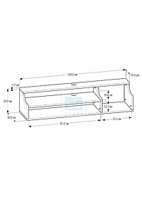 Kệ Gỗ Trang Trí Tivi Treo Tường 3 Tầng Với Thiết Kế Nhỏ Gọn, Đa Năng SIB Decor TV79