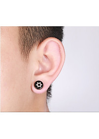 Bông tai nam châm họa tiết sao không cần xỏ lỗ