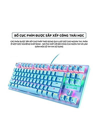 Bàn phím cơ máy tính - Bàn phím cơ gaming Crack K2 PRO, LED RGB 10 chế độ nháy khác nhau dành cho máy tính, laptop