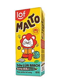 Lof Malto sữa lúa mạch hương SôCôLa bạc hà thùng 48 hộp x 180ml