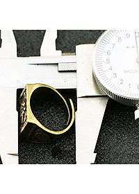  NHẪN NAM TÀI LỘC BẰNG HỢP KIM ĐỒNG THAU CÓ HỘP ĐỰNG nhẫn chữ Tài