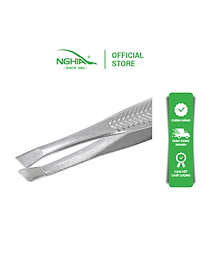 Nhíp Inox Đầu Xéo Nhổ Lông Mày Cao Cấp KỀM NGHĨA N.503