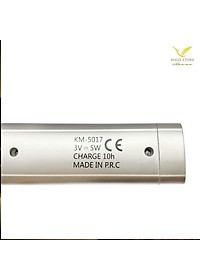 Tông Đơ Cắt Tóc Kemei 5017 Công Suất 5W Tặng Bộ Kéo Hớt Tóc - Máy Cắt Tóc Đa Năng Lưỡi Sát Có Thể Chấn Viền - Hàng Chính Hãng