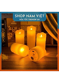Nến Điện Tử Tim Lắc Thân Sáp Siêu Thật Có Remote và Sạc Điện