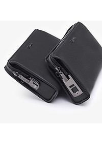 Ví Cầm Tay Clutch Nam Chính Hãng GENCE RB06 Da Bò Khóa Vân Tay Cao Cấp Màu Đen
