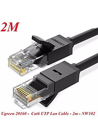 Ugreen UG20160NW102TK 2M màu Đen Cáp mạng LAN CAT6 UTP - HÀNG CHÍNH HÃNG