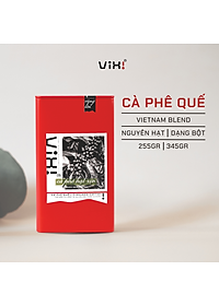 Cà phê Blend bột trộn quế chi đặc sản pha phin pha máy ViXi  255gr, 340gr