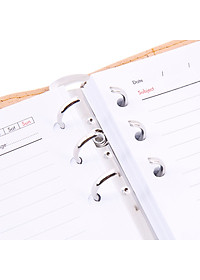 Bóp Sổ 6 Còng Da  Nhỏ  2 Màu (160 Trang) Uyên Loan - Màu Ngẫu Nhiên