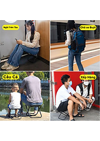 Ghế Mini Gập Gọn Đút Túi, Ghế Câu Cá, Du Lịch, Cắm Trại, Ngồi Chờ Tàu Hỏa Chọn Màu – Chọn Size Chính Hãng miDoctor