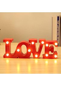 Đèn Led 3D trang trí chữ LOVE - Màu Đỏ
