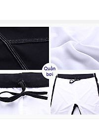 Set đồ bơi nam full 5 chi tiết kèm túi đựng, Quần bơi da cá + Kính bơi + Mũ + Bịt tai + Kẹp mũi, hàng xịn đẹp chuẩn | BN009