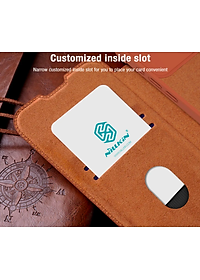 Bao da dành cho iPhone 15 Pro Max, 15 Pro hàng chính hãng Nillkin QIN có nắp trượt bảo vệ camera - Hàng nhập khẩu