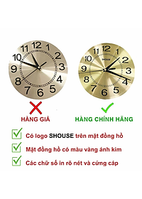 Đồng Hồ Trang Trí Treo Tường Nghệ Thuật Cao Cấp Shouse A23 hiện đại 3D kích cỡ lớn đẹp kim trôi treo phòng khách