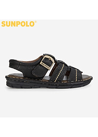 Sandal Nam Da Bò SUNPOLO SDA002 Trẻ trung, năng động (Đen, Nâu)