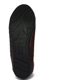 Giày nữ hoa văn Huy Hoàng da bò màu nâu đất HT7949