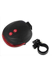 Đèn Hậu Xe Đạp Cảnh Báo- Chế Độ Đèn Led Siêu Sáng, Tia Laser Tạo Khoảng Cách An Toàn- Chính Hãng (Kèm Giá Đỡ)