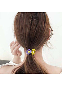 Dây buộc tóc nữ hoa cúc họa mi [Set 10 dây] NASI dễ thương phong cách hàn quốc thun cột tóc nữ co giãn tốt phụ kiện tóc