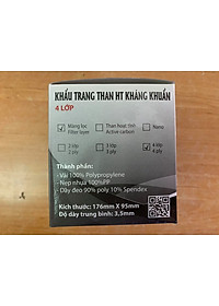 Khẩu trang y tế 4 lớp than  Number One ( hộp 50 cái )