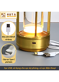  Đèn Bàn Led Quầy Bar HUTA RESNEN Cao Cấp Cảm Ứng Tích Điện Điều Chỉnh Ánh Sáng Vàng Trang Trí Quán Cà Phê, Nhà Hàng, Sự Kiện