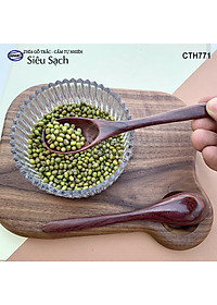 Muỗng Thìa cho bé gỗ Trắc/Cẩm (15cm) decor, xúc gia vị, ăn uống siêu sạch - CTH771 - HAHANCO