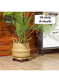 Đế Lót Chậu Cây Có Bánh Xe ANKAN - Lắp Ráp Theo Ý Khách Hàng Chọn Kích Thước Đế Và Tải Trọng Của Đế - Hàng Chính Hãng