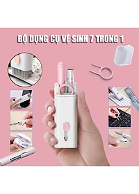 Bộ dụng cụ vệ sinh bàn phím máy tính, laptop, máy ảnh, tai nghe đa năng 7in1 nhỏ gọn tiện lợi, dễ dàng mang theo - Hàng chính hãng