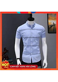 Áo Sơ Mi Nam Ngắn Tay Caro Thời Trang Cao Cấp PONIVA Chất Vải Cao Cấp Mềm Mại Thấm Hút Mồ Hôi Tốt