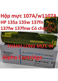 Hộp mực 107A Có Chíp  cho HP MFP 135A 135w 137fn 137fw 137fnw - 107w - w1107a tương thích lắp vào là in, mới 100%-Hàng chính hãng Alpha Cartridge