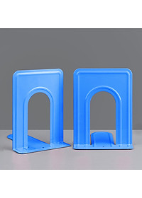 Combo 2 Giá Chặn Sách Kim Loại Để Bàn Bằng Tâm Thép Dày Đặc Có Đường Gân Chịu Lực Legaxi