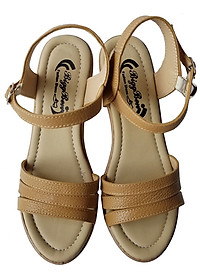 Giày Sandal Đế Xuồng Nữ Da Bò BIGGBEN Cao Cấp SDX28