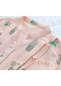 Bộ Đồ Bầu Và Cho Con Bú, Pijama Sau Sinh Azuno AZ2309 Chất Đũi Mềm Mại, Có Khe Mở Ngực Hàng Cao Cấp Cho Mẹ