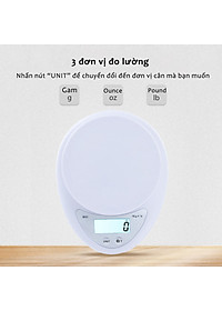 Cân Tiểu Ly Điện Tử Mini Nhà Bếp Cân Thực Phẩm Loại 5Kg Tiện Lợi Cân Tiểu Ly Điện Tử Nhà Bếp Mini Làm Bánh Đồ Ăn Nguyên Liệu Chính Xác Cao Tặng Kèm Pin