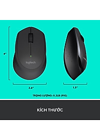Combo chuột phím không dây Logitech MK345 - 1 đầu thu USB, pin lâu, chống tràn, fullsize - Hàng chính hãng