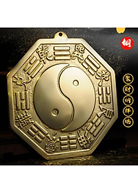 Gương bát quái đồng nguyên chất size 13,5cm